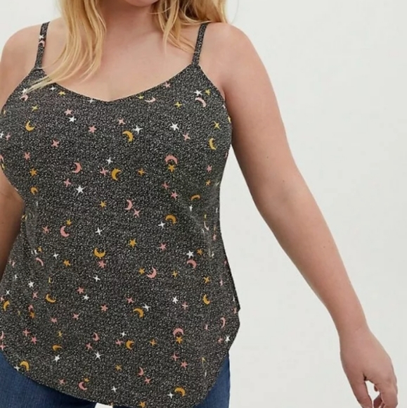 NEW Sleeveless Torrid Top AVA 2XL CELESTIAL STRETCH CHALLIS CAMI Camisole Blouse - Picture 7 of 8